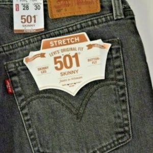 Levi's 501 STRETCH Skinny RIPPED Jeans 29x28